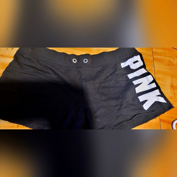 PINK Victoria's Secret Pants - PINK Victoria's Secret Black Athletic Shorts